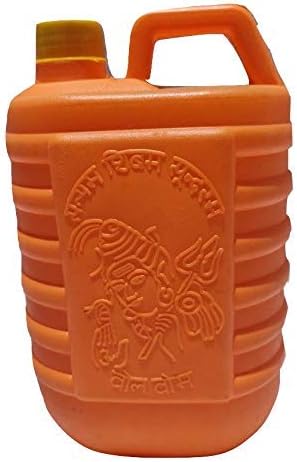 Bum Bum Bhole Ganga Jal 2.5 Litre | Filled from Har Ki Pauri 'Brahma Kund' | Haridwar Gangajal | 1 Bottle (2.5 Litre, Orange)