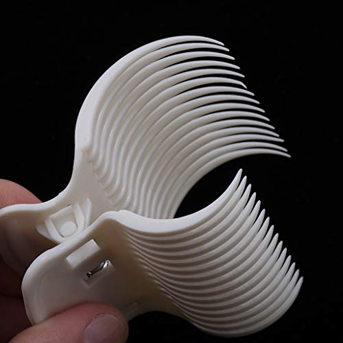 Almencla 12 peças de clipes de cabelo para modelador de cabelo para alisador de cachos - Bege