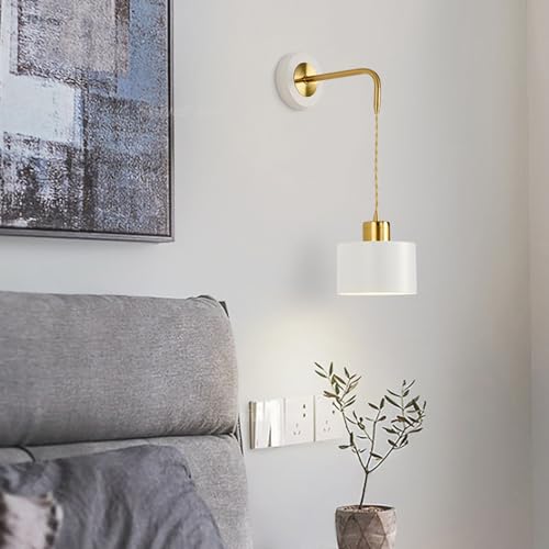 Aplique de pared E27 que elimina cables de carga con luz regulable blanca 6