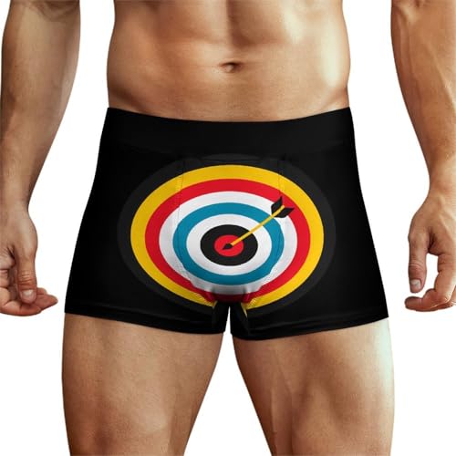 Archery Bullseyes Target Sports Mens Boxer Briefs Breathable Underwear Waist Underpants Shorts Trunks