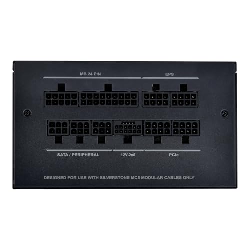 Image of SilverStone Technology DA750R Gold 80 Plus Gold 750W ATX 3.0 & PCIe 5.0 Power Supply, SST-DA750R-GMA (SST-AX0750MCGD-C)
