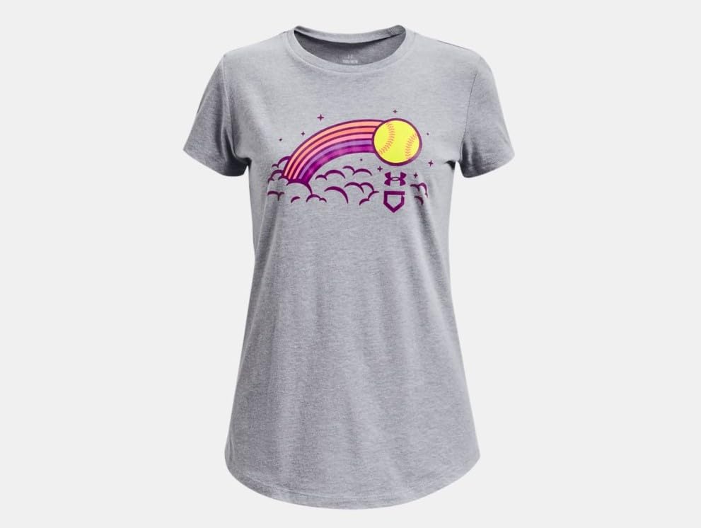Under Armour Rainbow Softball Girls Short Sleeve T-Shirt