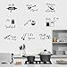 Kitchen Quotes Wall Decal, Roll It Let’s Spoon Sticker, Black Cooking Utensils Wall Art for Kitchen Dining Room Fridge Restaurant Decor