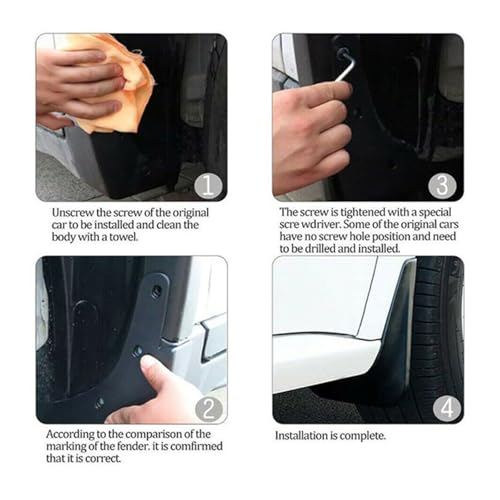 Guardabarros coche y protectores contra salpicaduras para Model 3 7