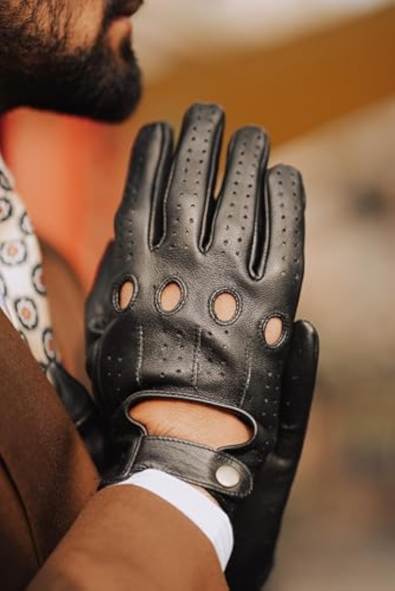 Men's and Women's Leather Cycling Gloves