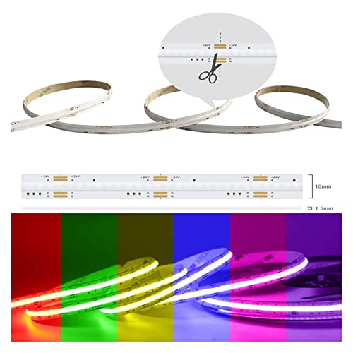 Bande LED COB RVB 24V flexible à intensité variable avec rendu RA90 - 3