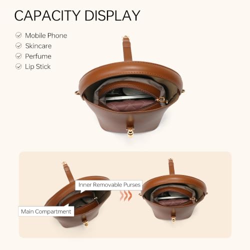 Image of GEMIU Bucket Purses for Women Clutch Purse Small Crossbody Bags for Women