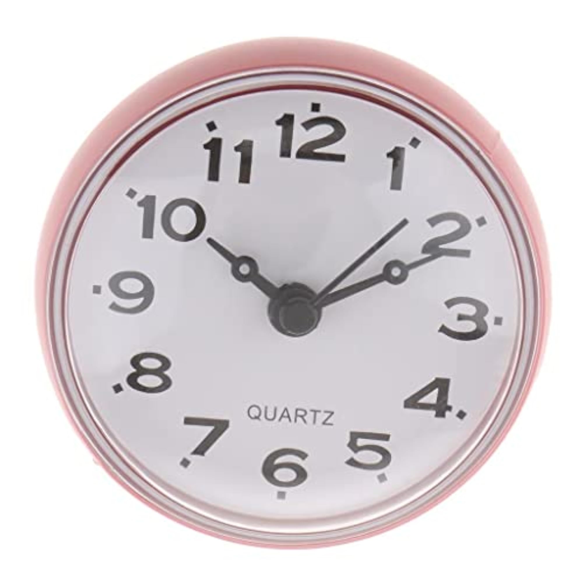 Waterproof Suction Cup Wall Clock, Pink