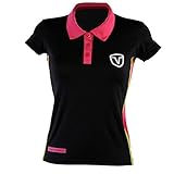  VAIRO Polo Femenino Columns (Negro, M)