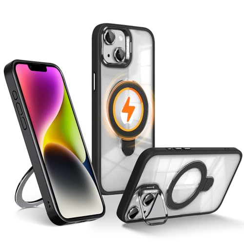Wekrsu�p��iPhone 14 Plus �P�[�X �t�A���~���������Y�ی�t�B�����y3�{�ČR�K�i�EMagSafe�Ή��z�X�^���h�@�\ �J�����{�^���t�� �B���X�^���h ���C�����X�[�d �ϏՌ� ���h�~ �y�� �}�O�l�b�g�X�}�z�P�[�X ���ϋv�� Qi2.2�Ή� ��