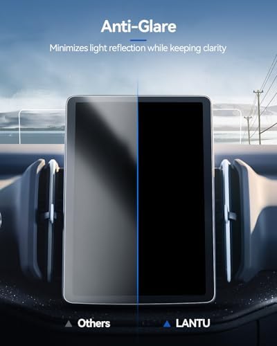 LANTU EX30 Screen Protector for 2024 2025 2026 Volvo EX30 Accessories Navigation Touchscreen Protector Film Tempered Glass Anti-Glare HD Clear 12.3'' - 4