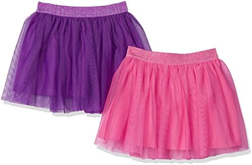 Amazon Essentials Girls' Tutu Skirts (Previously Spotted Zebra), Pack of 2, Pink/Purple, Small