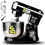 iBELL 4500M PRO Stand Mixer – 1500W Kitchen Mixer with Tilt-Up Head, 8-Speed Control, 100% Copper Motor, 5L Stainless Steel Bowl & Planetary Mixing Action, Multipurpose Food Mixer (Black)