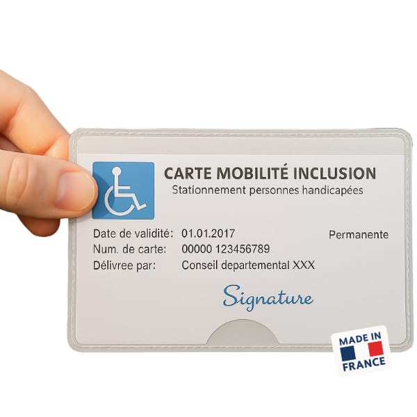 Support Pare-brise Pour Carte CMI Et Professionnelles - Lot De 10 Pochettes Transparentes 95x65mm | Autocollant Universel - 11
