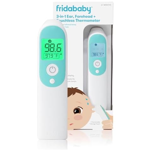 Frida Baby Thermometer, 3-in-1 Infrared Thermometer for Ear, Forehead & Touchless, FSA/ HSA Eligible Fever Thermometer for Baby, Infants ,Toddlers, Kids & Adults Cover