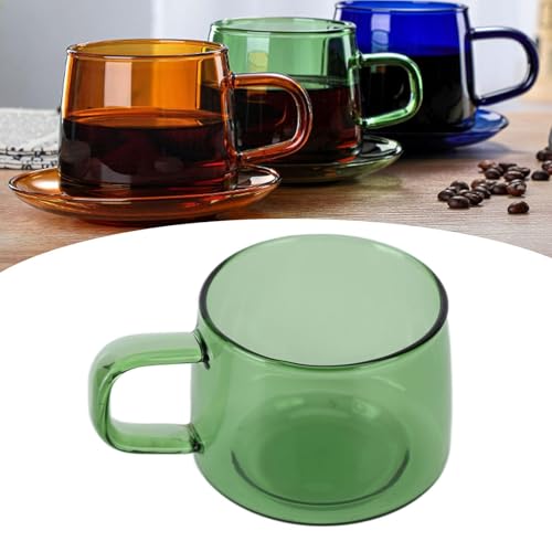Taza de vidrio borosilicato 250 ml color verde miniatura 7