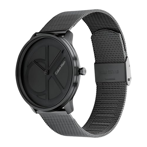 Image of Calvin Klein Women's CK Iconic - 35mm 2H Quartz Watch - Stainless Steel Mesh Bracelet - Water Resistance 30 Meters - Premium Fashion Timepiece for Everyday Style - Gift for Her