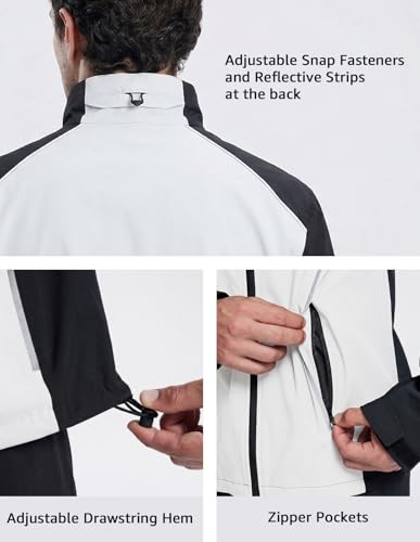 Image of fit space Waterproof Golf Rain Jacket for Men 20K Performance Lightweight Rain Jackets for All Sports