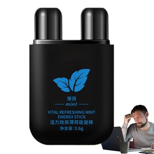 Ancsttu Tubo inhalador nasal, inhalador nasal para adultos | Tubo refrescante de doble orificio Energetic Stick - Barra con sensación refrescante para conducir y trabajar horas extras