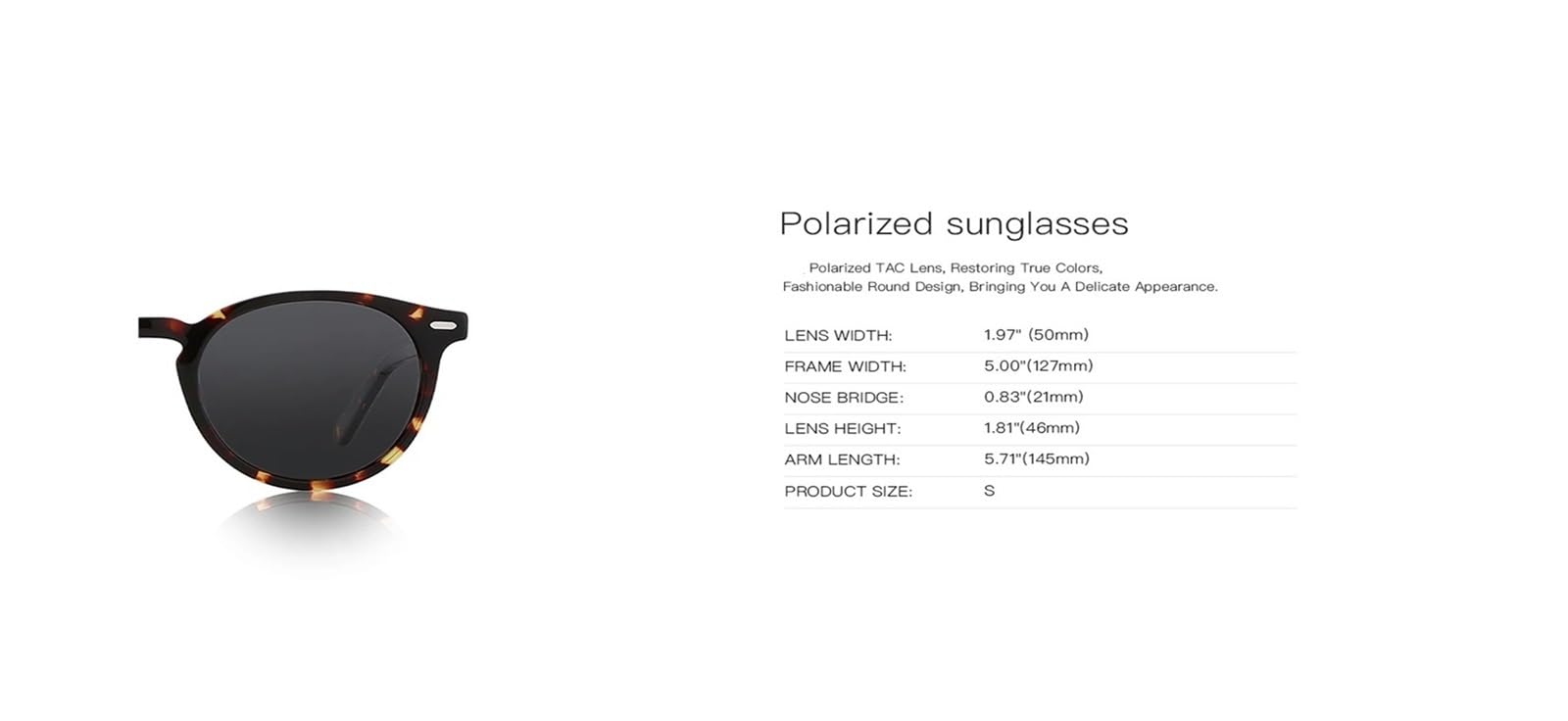 Générique Lunettes de soleil pol. rondes, style rétro acétate, femme