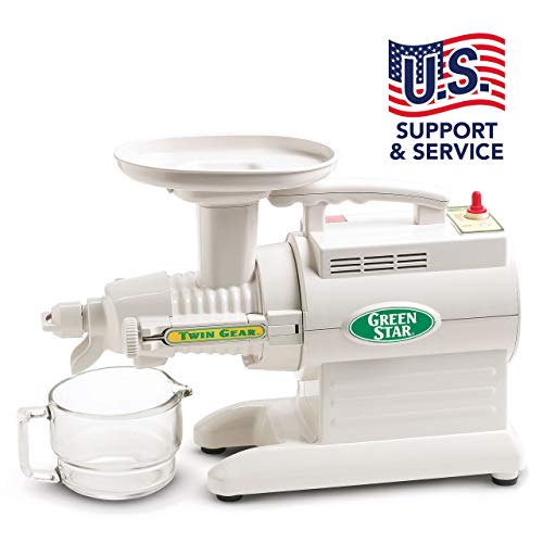 Tribest GS-1000 Greenstar Original Twin Gear Cold Press Maticating Juice Extractor, White