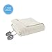 Beautyrest Electric Blanket Luxurious Micro Fleece Ultra Soft Ribbed Textured, Cozy and Snuggly Cover for Cold Weather, Fast Heating, Auto Shut Off, 20 Level Heat Setting Controller, King, Ivory