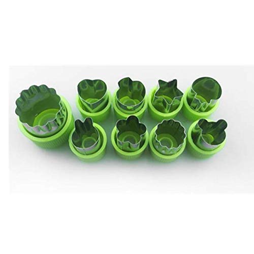 9 قطع من قوالب تقطيع الخضار، مجموعة قوالب الكوكيز والفطيرة الصغيرة والفاكهة، قطاعة طعام زينة للاطفال، ادوات الخبز والملحقات الغذائية، اكسسوارات الحرف اليدوية للمطبخ