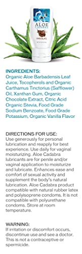 Aloe Cadabra Chocolate Lube Organic Natural Water-Based Lubricant For Women, Men And Couples, 2.5Oz #TOP5