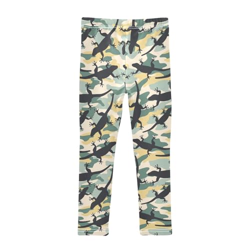 senya Girls Printed Leggings Yoga Pants Lizard in Camouflage Pattern for Kids in 4t to 10 Years, 4T2