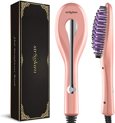 Str8glam 3-in-1 Hair Straightener for All Hair Types With Salon High Heat 360℉-450℉ (Gold)