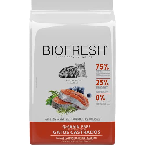 Hercosul Ração Biofresh Gatos Castrado Salmão - 7 5Kg