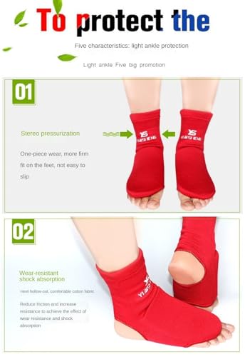 Jjoias Taekwondo Boxing Foot Protector Gear, Martial Arts Training Sparring Instep Guards Muay Thai Kung Fu Tae Kwon Do TKD Feet Gear Support for Men Women Kids (Black,Small)