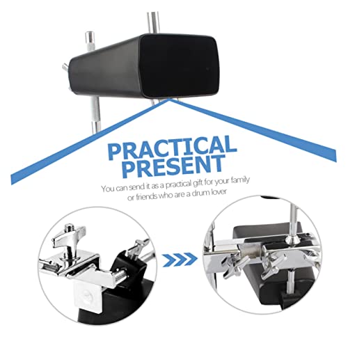 Durable Drum Cowbell Mount Clamp Multi-Purpose Extension Holder Clip para Kits de Batería y Accesorio Fácil de Instalar para Cowbell miniatura 7