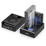 FIDECO M.2 NVMe SSD Cloner and Duplicator, 3-Bay Hard Drive Cloner Dock for M.2 NVMe SSD and 2.5"/3.5" SATA HDD, Hard Drive Reader with Foldable Cooling Fan, Ultimate Heat Dissipation
