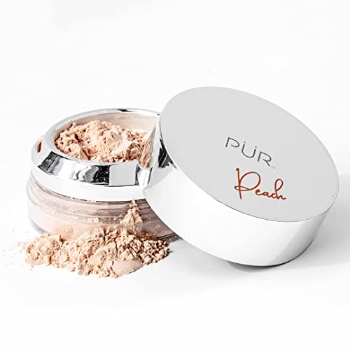 Pür Minerals 4-In-1 Loose Setting Powder, Lightweight Microfine Setting Powder, Translucent Matte Finish, Cruelty & Gluten Free - Peach #TOP3