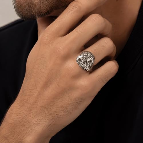 Bague aigle argent 925 réglable : oubliez les problèmes de taille de doigt