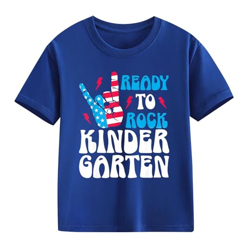 Retro Back to School T Shirts for Boys Girls Kids Letter Print First Day of Preschool Kindergarten School Tops2
