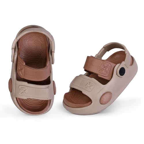 Image of GLJ Kids Comfort Clogs Sandals For Boy And Girl, 1 to 4 Years, Two-Strap Design, Easy To Wear Slip On, Dust and Waterproof, 7101