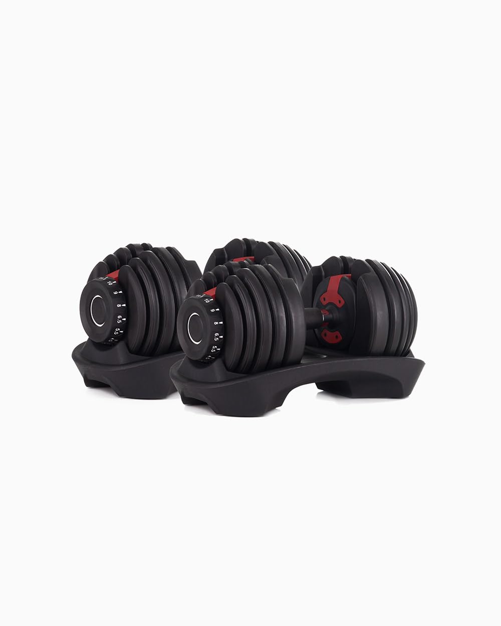 BOOMFIT Manubri Regolabili 24 kg Coppia Set Pesi Regolabili Palestra | Da 2,5 a 24 kg per manubrio in incrementi di 2,5 kg, sostituiscono 12 manubri e liberano spazio in casa
