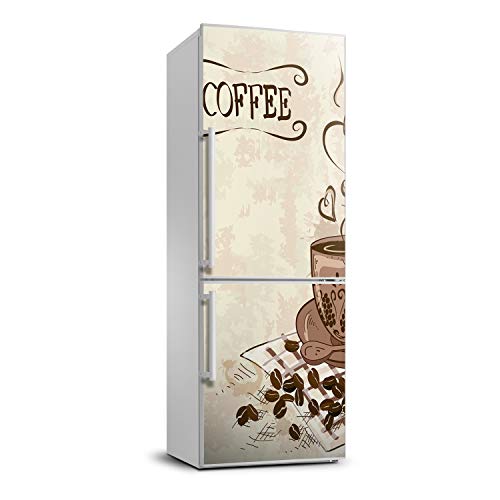 Vinilo para nevera de 60x180 cm autoadhesivo lavable diseño de café 2