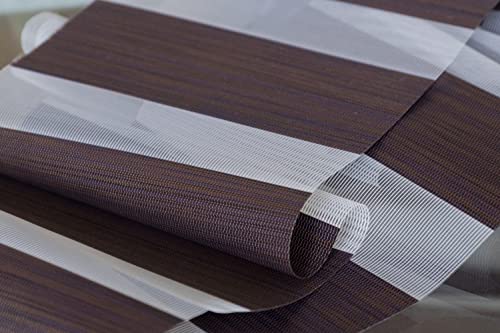 Image of ZEBRA BLINDS Polyester Blinds for Windows,Coffe,W143XH160CM