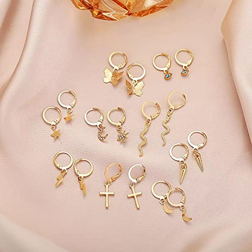Image of Shining Diva Fashion Stylish Combo Metal Earrings for Women and Girls