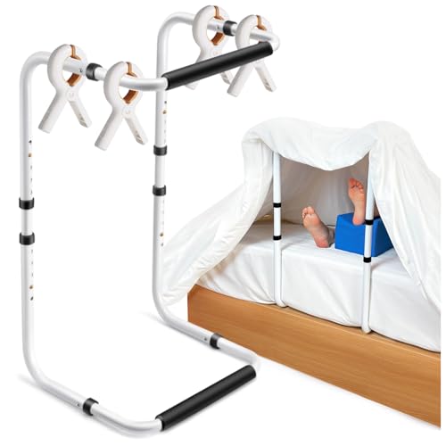 Bed Cradle for Feet, Aluminum Alloy Blanket Lifters for Foot of Bed, Height Adjustable Non-Slip Blanket Support for Foot Knee Leg Toes Ankle Post Surgery Recovery
