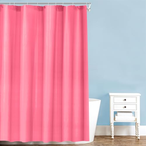Event Decor Shop PEVA Hot Pink Duschvorhang Wasserdicht Schimmel und Mehltau Resistent | Geruchlos und PVC Frei Badezimmer Vorhang mit 12 Haken | Schnell Trocknend, Leicht zu Reinigen - 180 x 180 cm (B 71