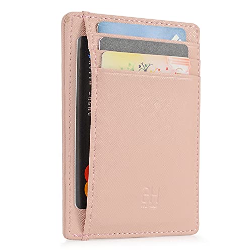 Image of GH GOLD HORSE Slim RFID Blocking Card Holder Minimalist Leather Front Pocket Wallet for Women | Slim