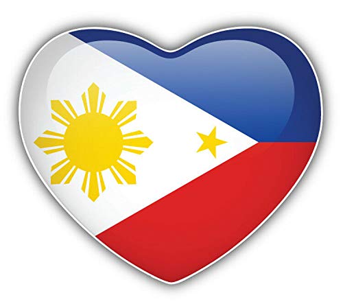 Philippines Flag Glossy Heart Round Metal 0.75" Lapel Pin Hat Shirt Pin Tie Tack Pinback2