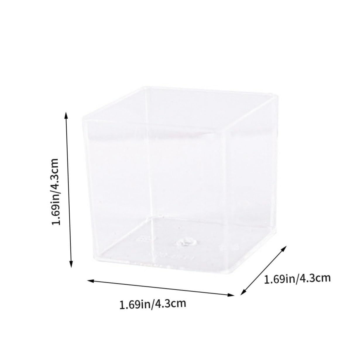 GRIRIW 50 Pcs Small Square Box Mousse Cup Mousses Cup Mousse Cups Hot Water Kettle Electric Ice Cream Mug Parfait Cups Shot Cup Electric Kettles Muffin Bowl Food Containers Transparent Pp