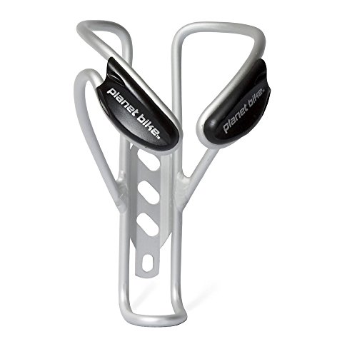 Planet Bike Button Bicycle Waterbottle Cage (Silver with Black Button)