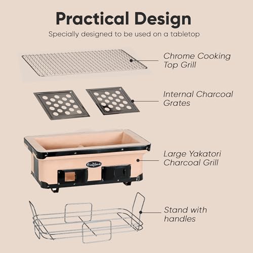 Barbecue à charbon Yakatori de style japonais Fire Sense pour table - 7