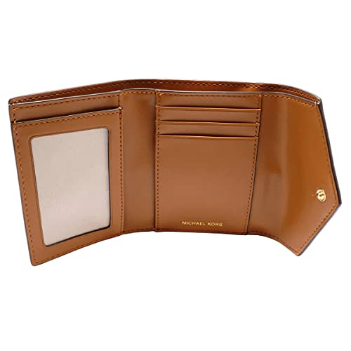 Michael Kors Carmen Medium Leather Envelope Trifold Vanilla/Acorn One Size #TOP4